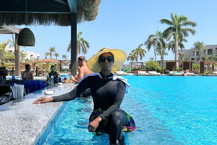 Konnie toure dans son burkini