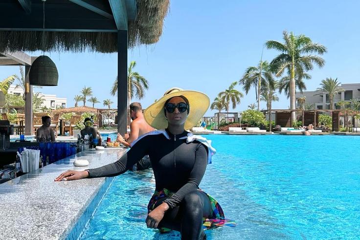 Konnie toure dans son burkini
