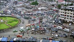 Le rond point Adjamé, Abidjan