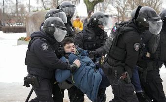 Arrestation de manifestant en Russie