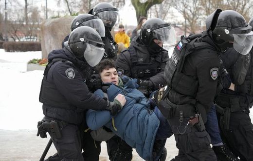 Arrestation de manifestant en Russie