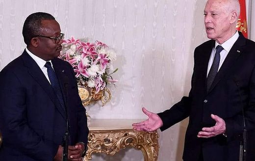 Kaïs Saïed, président tunisien et Um; le président de la CEDEAO Umaro Sissoco Embaló