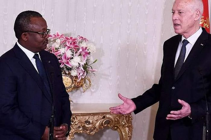 Kaïs Saïed, président tunisien et Um; le président de la CEDEAO Umaro Sissoco Embaló