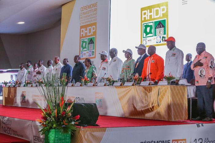 Cérémonie d'investiture des candidats RHDP pour les élections locales 2023