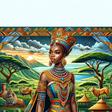 Illustration d'une reine d'Afrique