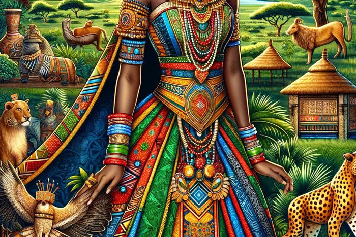 Illustration d'une reine d'Afrique