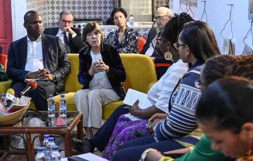 La ministre française des Affaires étrangères Catherine Colonna en visite en Côte d'Ivoire