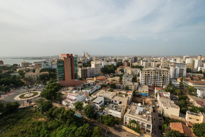Le quartier du Plateau depuis le toit de la tour Amsa, (Dakar) © Youri Lenquette