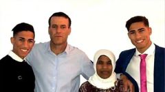 Achraf Hakimi, sa mère Sadia Mouth, son père et son frère