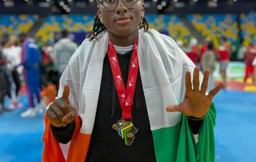 Ruth Gbagbi, médaillée d'or du championnat d'Afrique au Rwanda