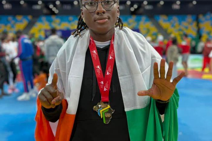 Ruth Gbagbi, médaillée d'or du championnat d'Afrique au Rwanda