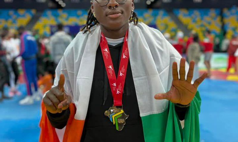 Ruth Gbagbi, médaillée d'or du championnat d'Afrique au Rwanda