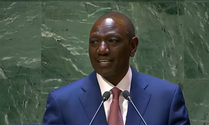 President William Ruto speaking at the United Nations General Assembly (UNGA), New York, USA.