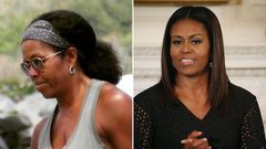 Michelle Obama aperçue avec ses cheveux naturels - The Daily Mail