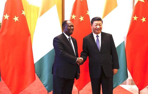 Alassane Ouattara et Xi Jinping / Photo de Financial Afrik