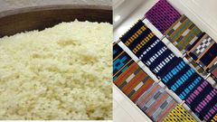 L'attiéké et le pagne baoulé