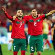 Morocco's Hakim Ziyech and Achraf Hakimi.Getty/Quality Sport Images