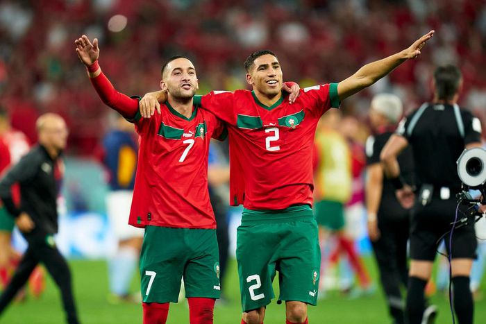Morocco's Hakim Ziyech and Achraf Hakimi.Getty/Quality Sport Images