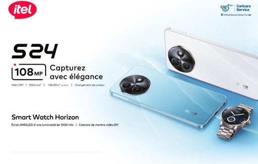 Technologie : le S24 d’itel, 1er téléphone doté d'un appareil photo HD (108 MP) est là