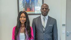 Yassine Sangaré et le ministre de l'Enseignement Supérieur