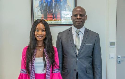 Yassine Sangaré et le ministre de l'Enseignement Supérieur