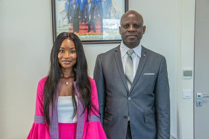 Yassine Sangaré et le ministre de l'Enseignement Supérieur