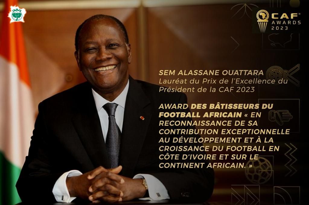 Président Ouattara honoré pour la CAF Awards