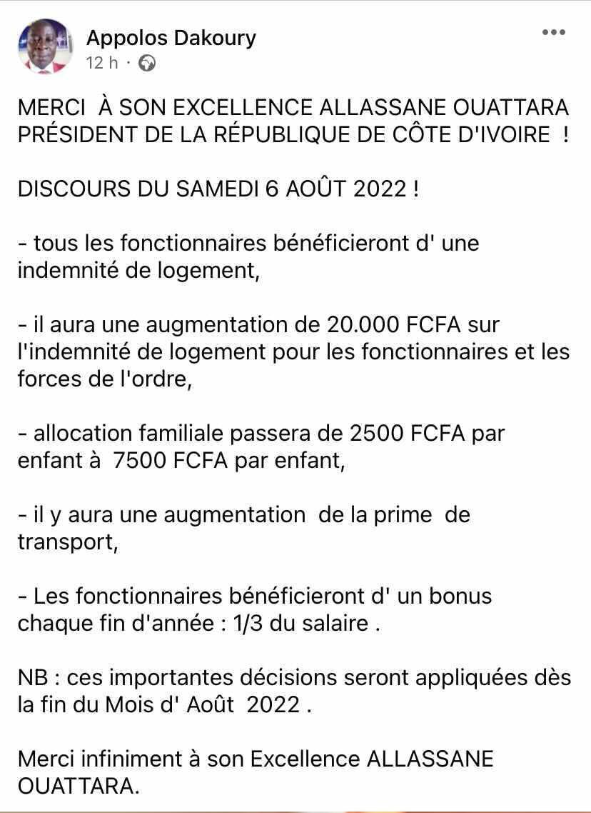 Les réactions des internautes sur le discours de ADO/Appolos Dakoury