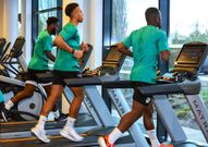 Les joueurs à l'entrainement