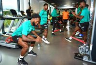 Les joueurs à l'entrainement