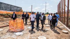 Le chantier du Metro d'Abidjan