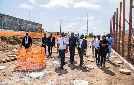 Le chantier du Metro d'Abidjan