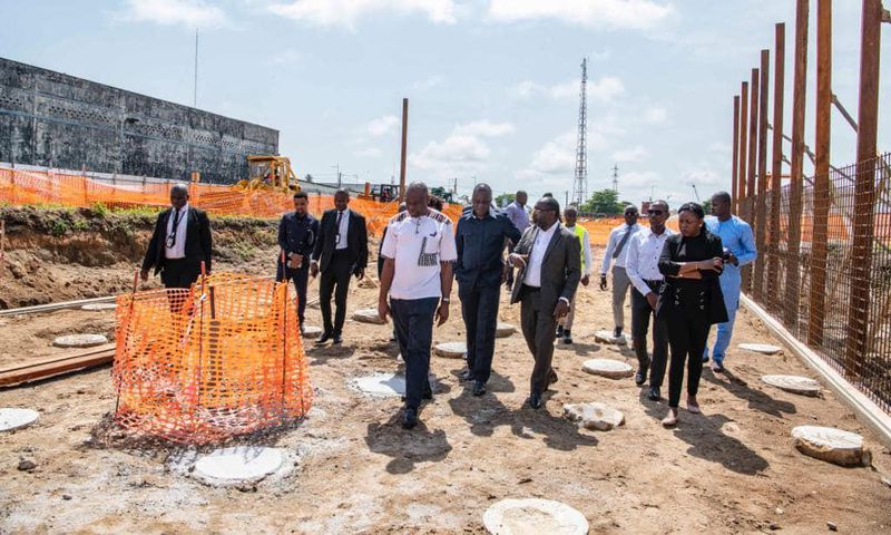 Le chantier du Metro d'Abidjan