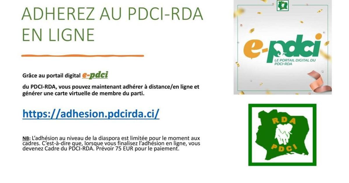 À la veille de 2025, le PDCI-RDA innove avec l'inscription en ligne ...