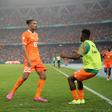 Sebastien Haller après son but face à la RD Congo