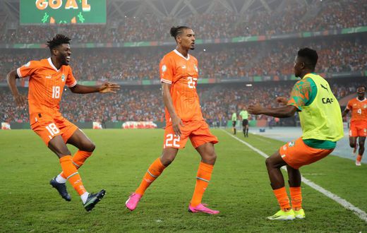 Sebastien Haller après son but face à la RD Congo
