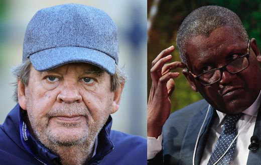 L-R: Johan Rupert and Aliko Dangote. [Getty Images]
