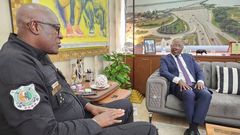 Charles Blé Goudé et le DG de la police nationale