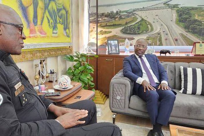 Charles Blé Goudé et le DG de la police nationale
