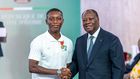 Max Gradel et le Président Alassane Ouattara