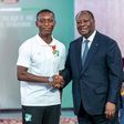 Max Gradel et le Président Alassane Ouattara