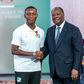 Max Gradel et le Président Alassane Ouattara