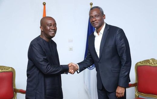 Issiaka Sangaré, candidat FPI et Eric Taba, candidat RHDP