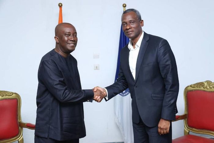 Issiaka Sangaré, candidat FPI et Eric Taba, candidat RHDP