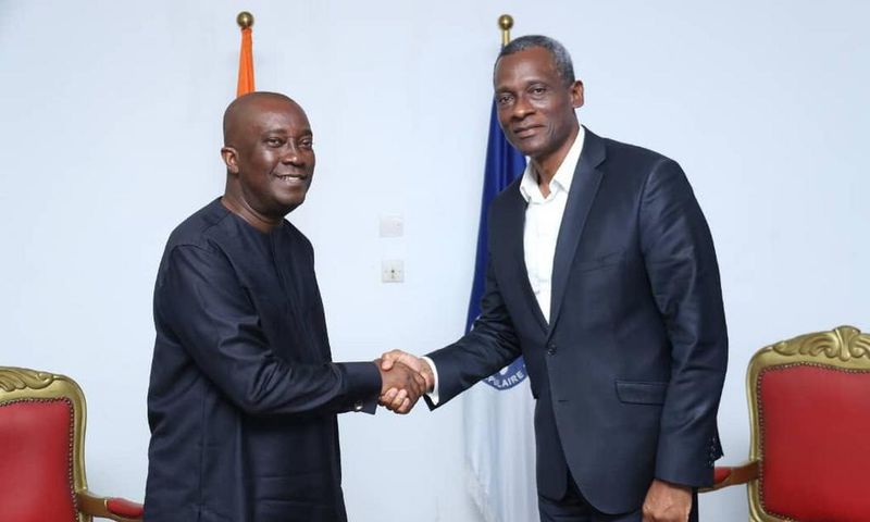 Issiaka Sangaré, candidat FPI et Eric Taba, candidat RHDP