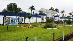 La façade de l'école de gendarmerie