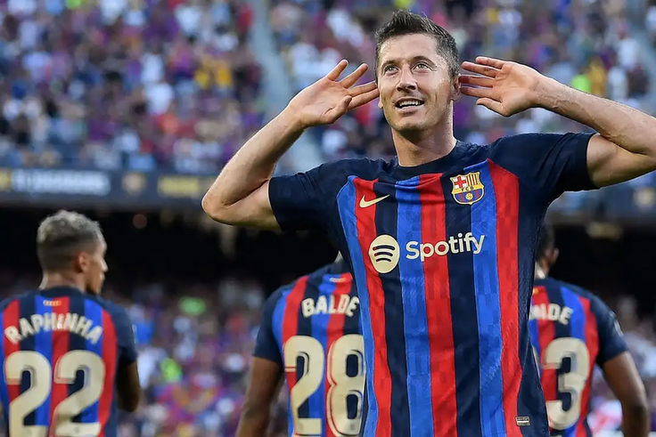 Robert Lewandowski sous le maillot du FC Barcelone