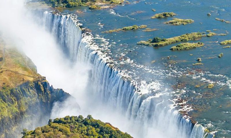 Zimbabwe's Victoria falls aerial view