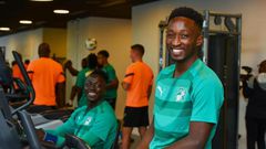 Les joueurs à l'entrainement