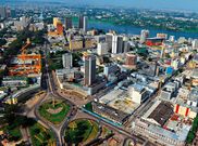 La ville d'Abidjan vue d'en haut